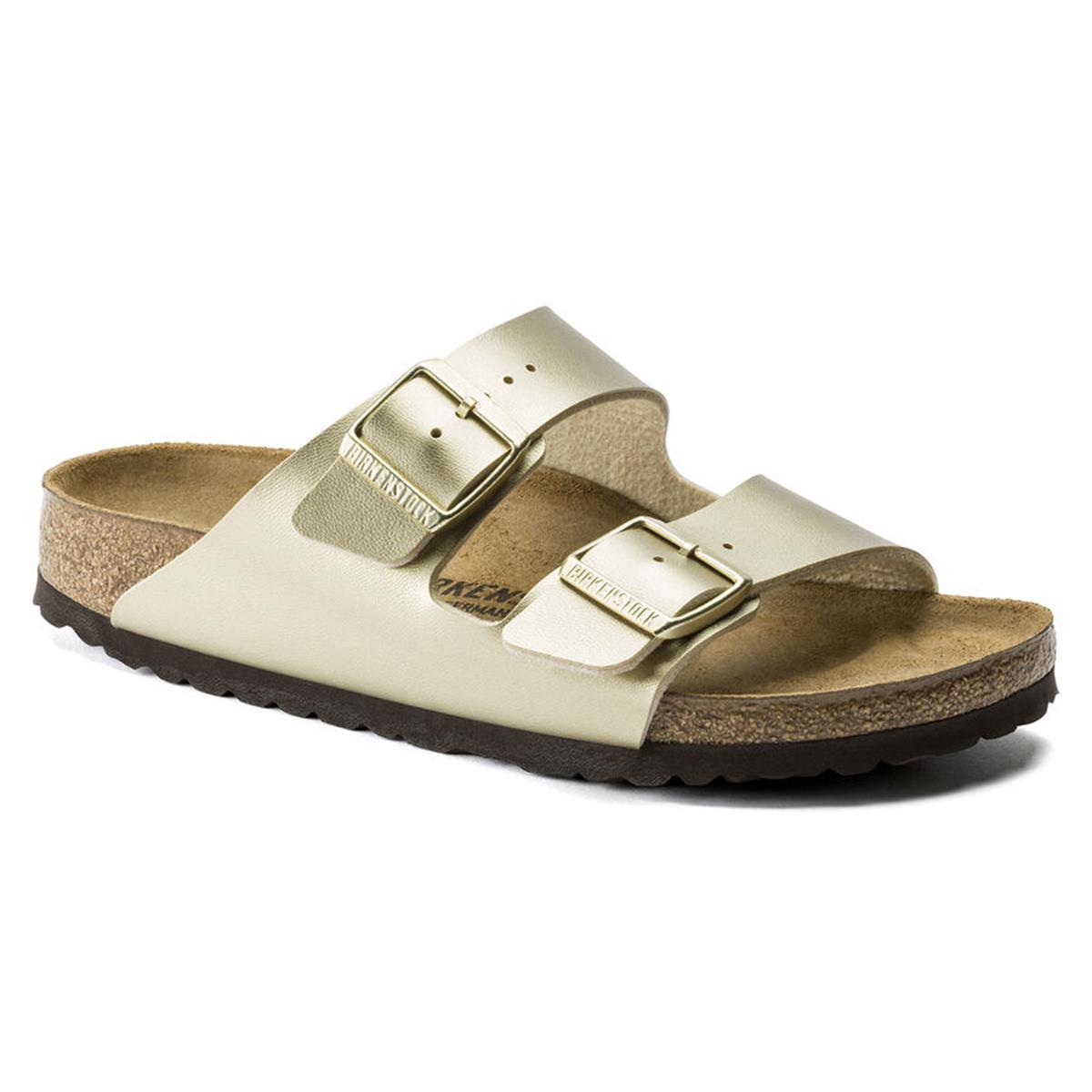Birkenstock Arizona Birko-Flor scmal gold Damen