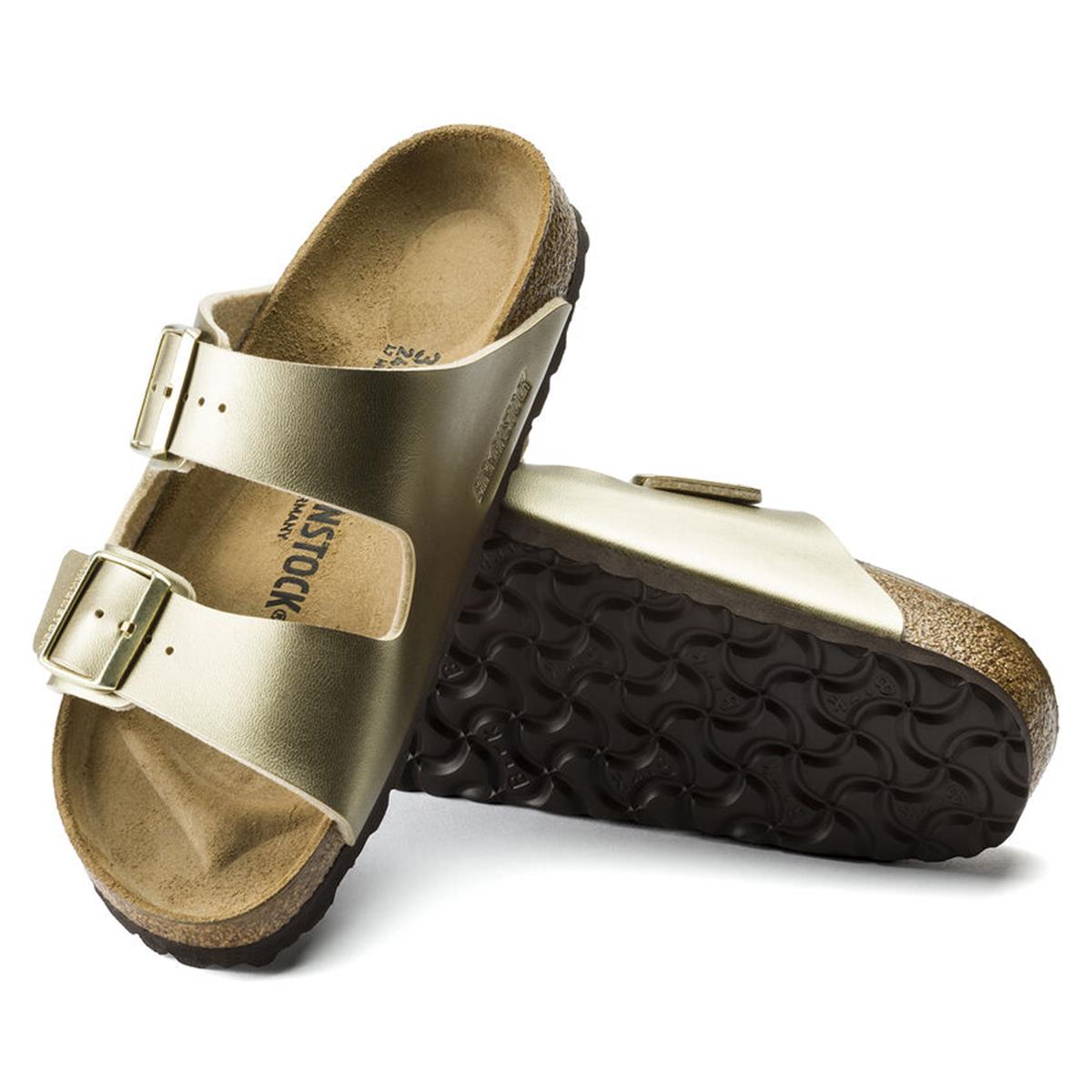 Birkenstock Arizona Birko-Flor scmal gold Damen