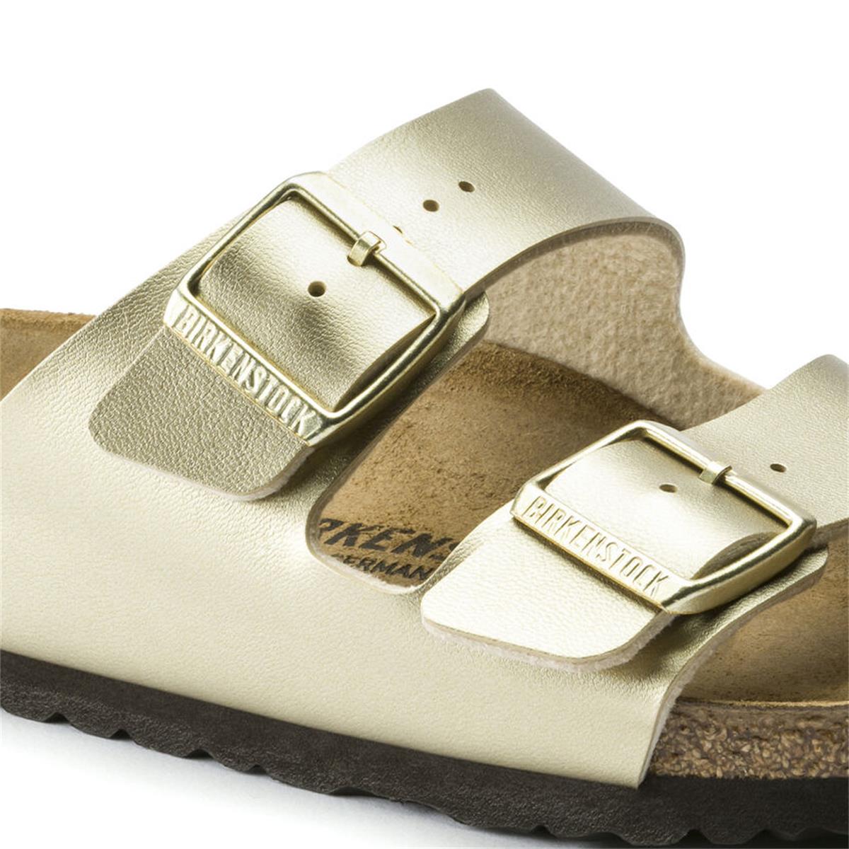 Birkenstock Arizona Birko-Flor scmal gold Damen