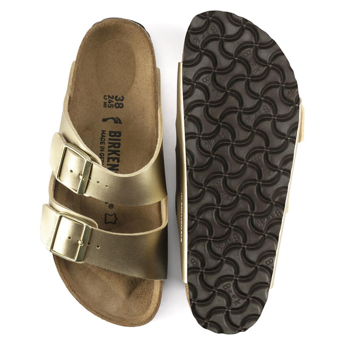 Birkenstock Arizona Birko-Flor scmal gold Damen