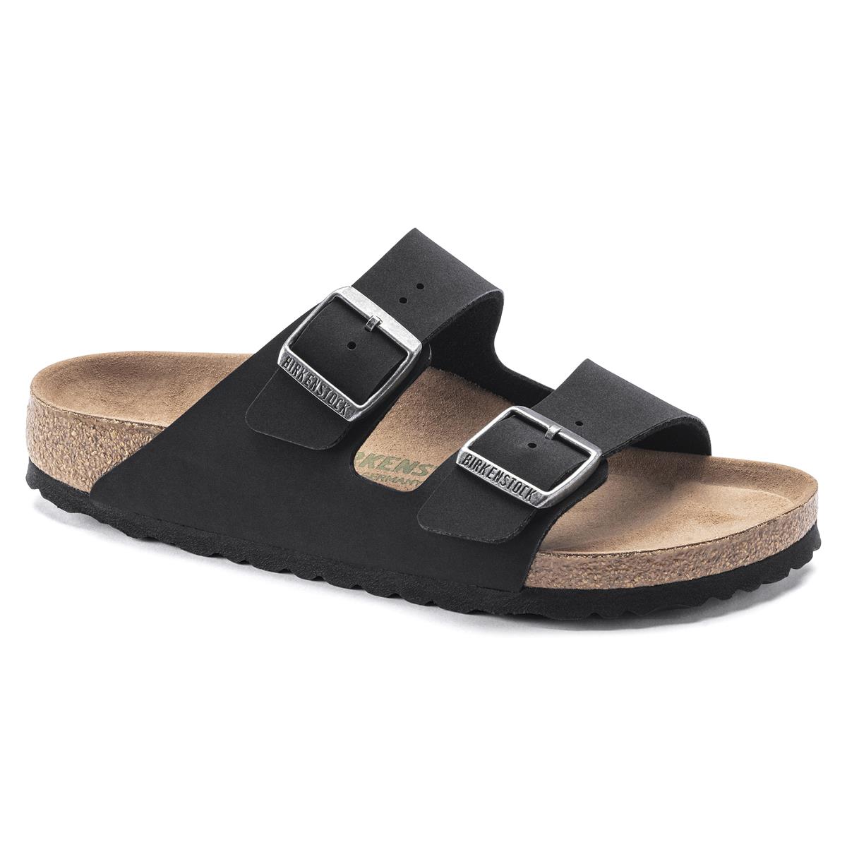 Birkenstock Arizona Vegan Birko-Flor Nubuk Damen Schmal black