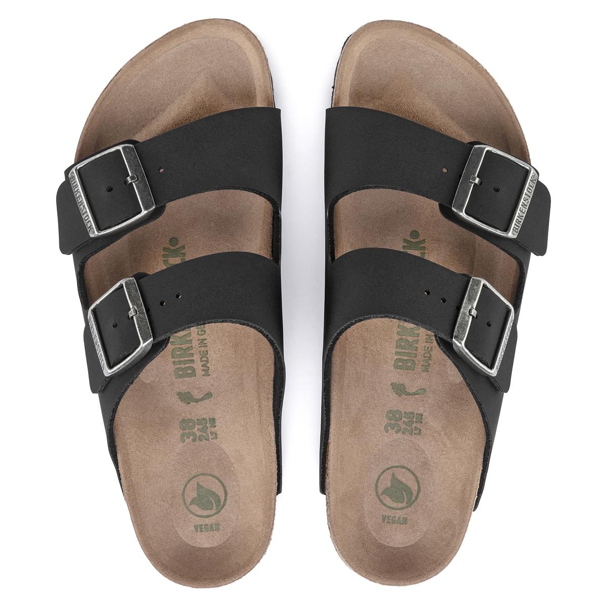Birkenstock Arizona Vegan Birko-Flor Nubuk Damen Schmal black