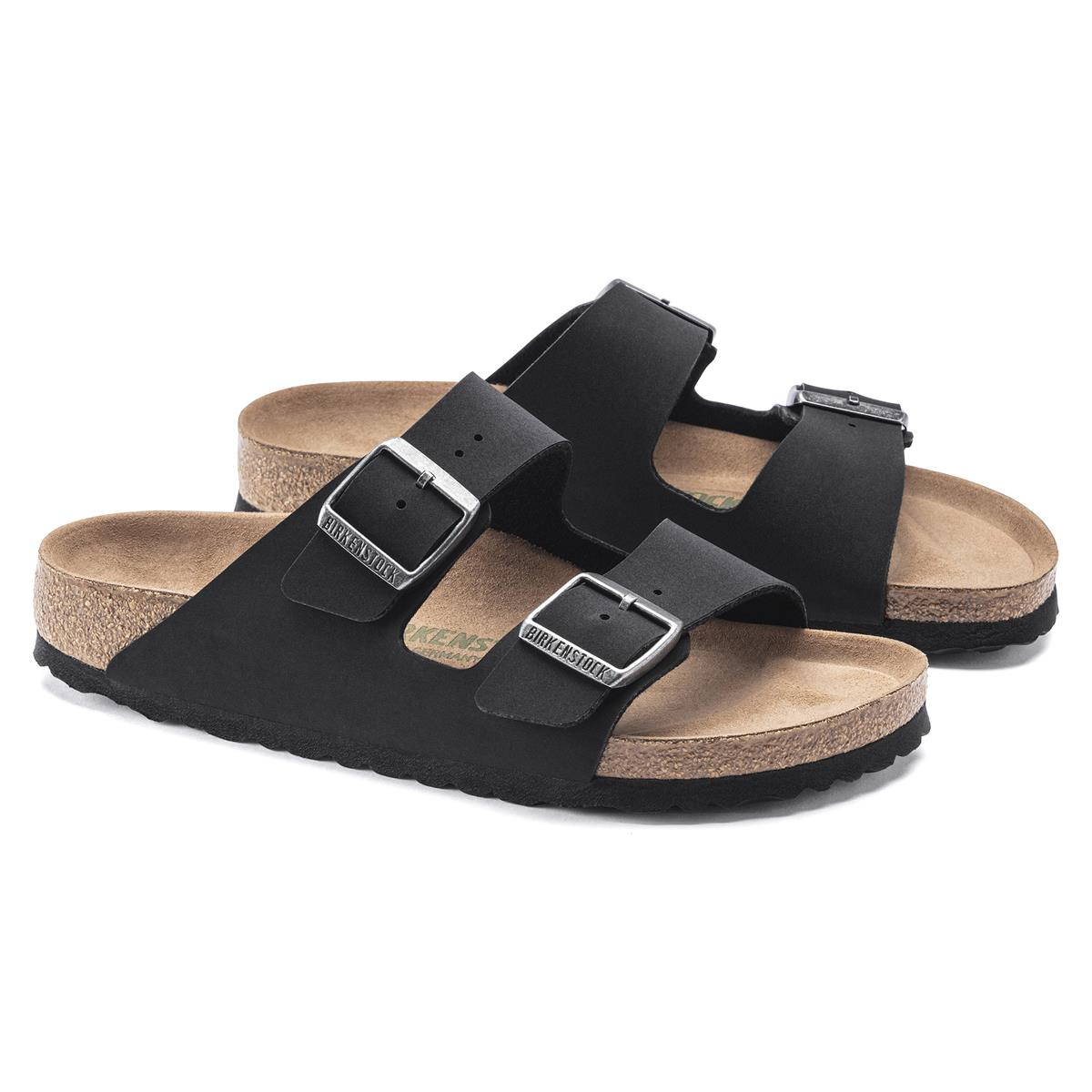 Birkenstock Arizona Vegan Birko-Flor Nubuk Damen Schmal black