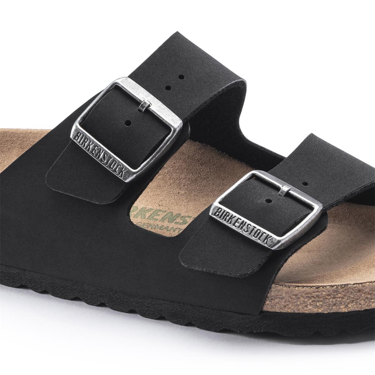 Birkenstock Arizona Vegan Birko-Flor Nubuk Damen Schmal black
