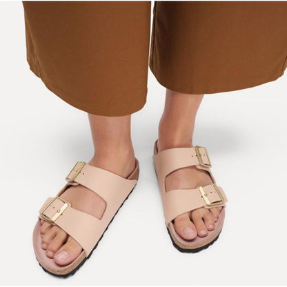 Birkenstock Arizona Birko-Flor schmal triples new beige pink clay Damen