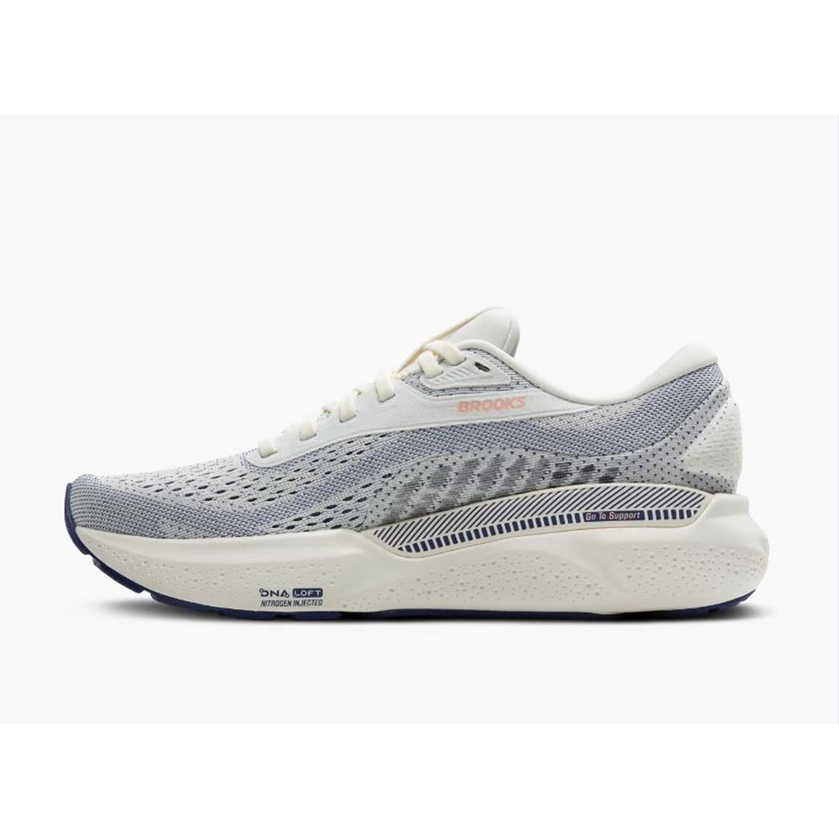 Brooks Adrenaline GTS 24 Women grey blue ribbon peach