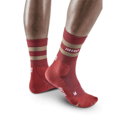 Bild 1 CEP 80`s hiking compression mid-cut socks women berry/sand