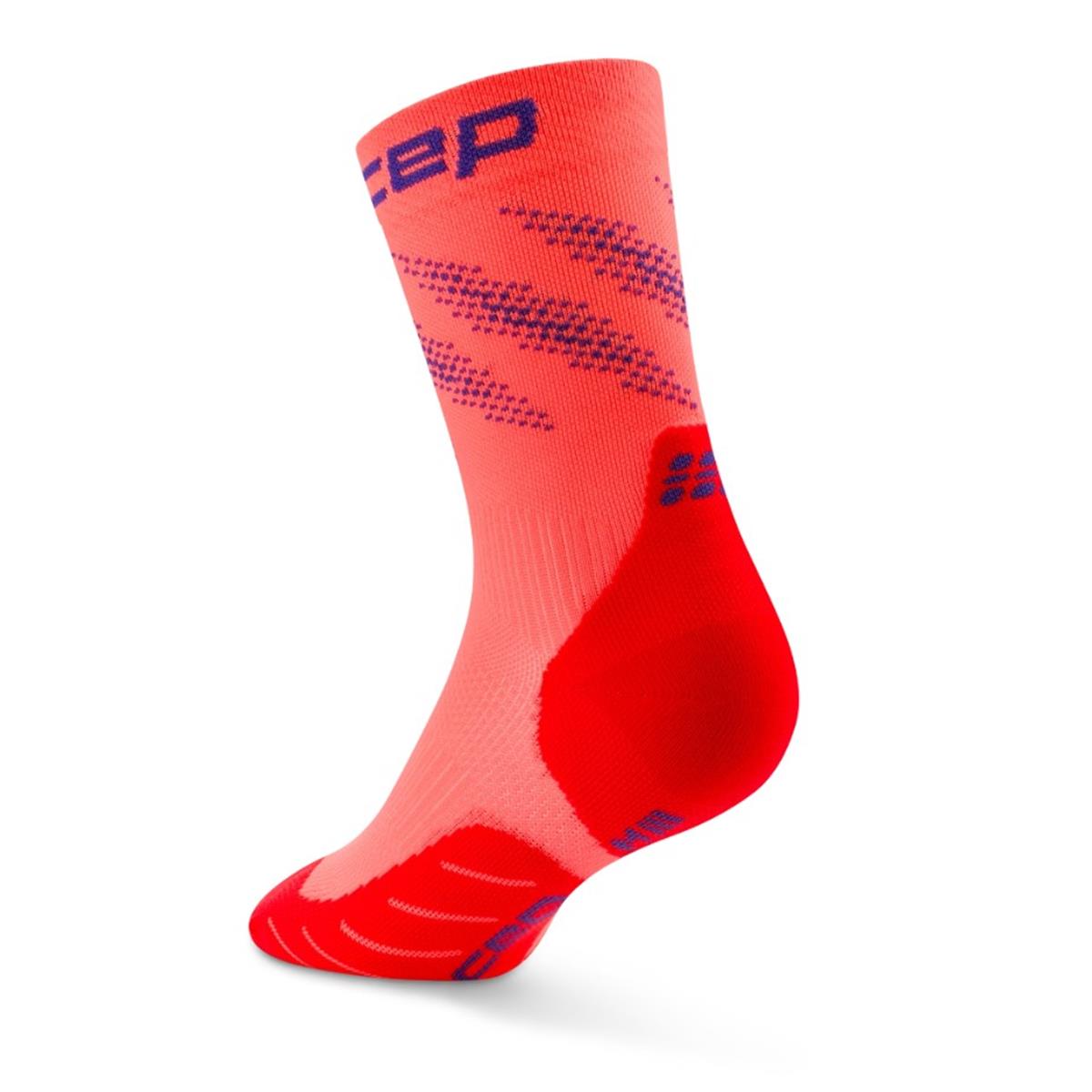CEP Core Run Edt. Elliptic Compression Socks Mid Cut men neon coral / purple, Bild 2 von 3