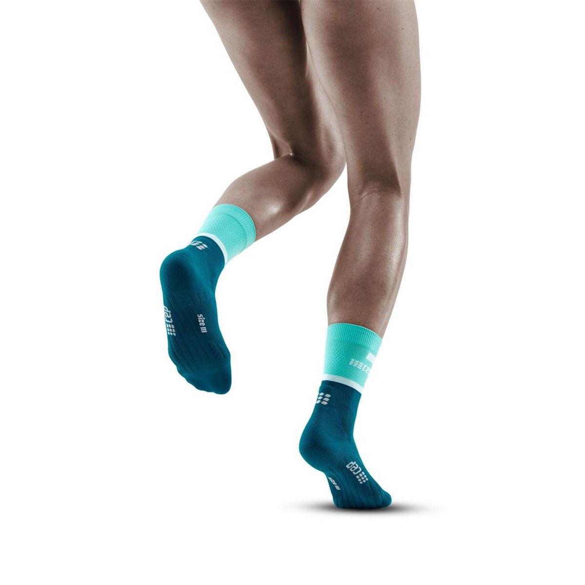 Bild 1 CEP the run compression mid cut socks women ocean/petrol