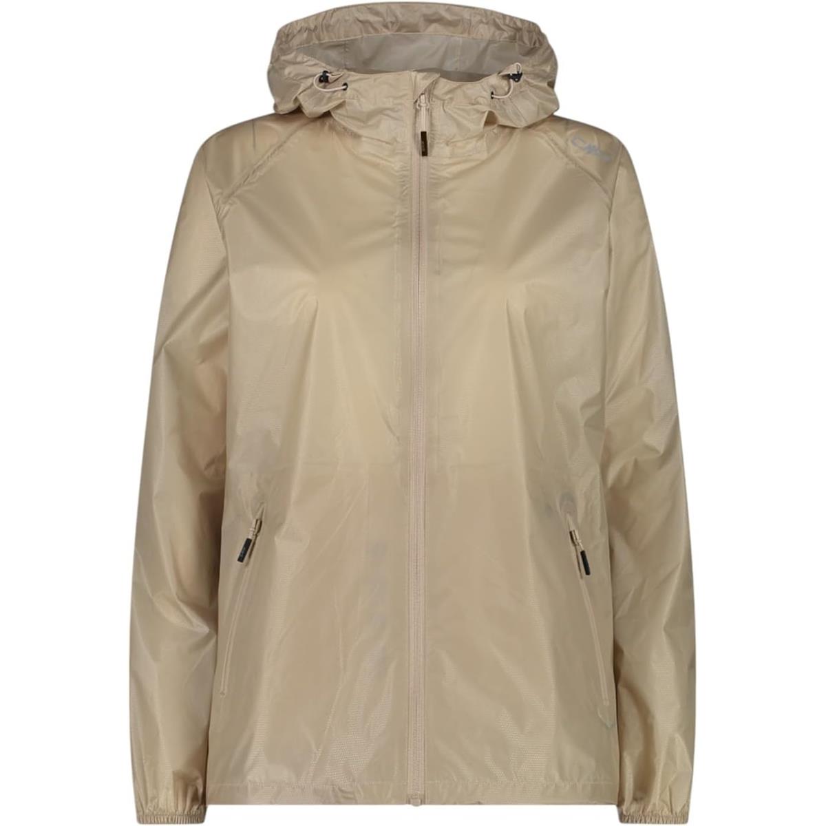 CMP Woman Jacket Rain Fix Hood sabbia