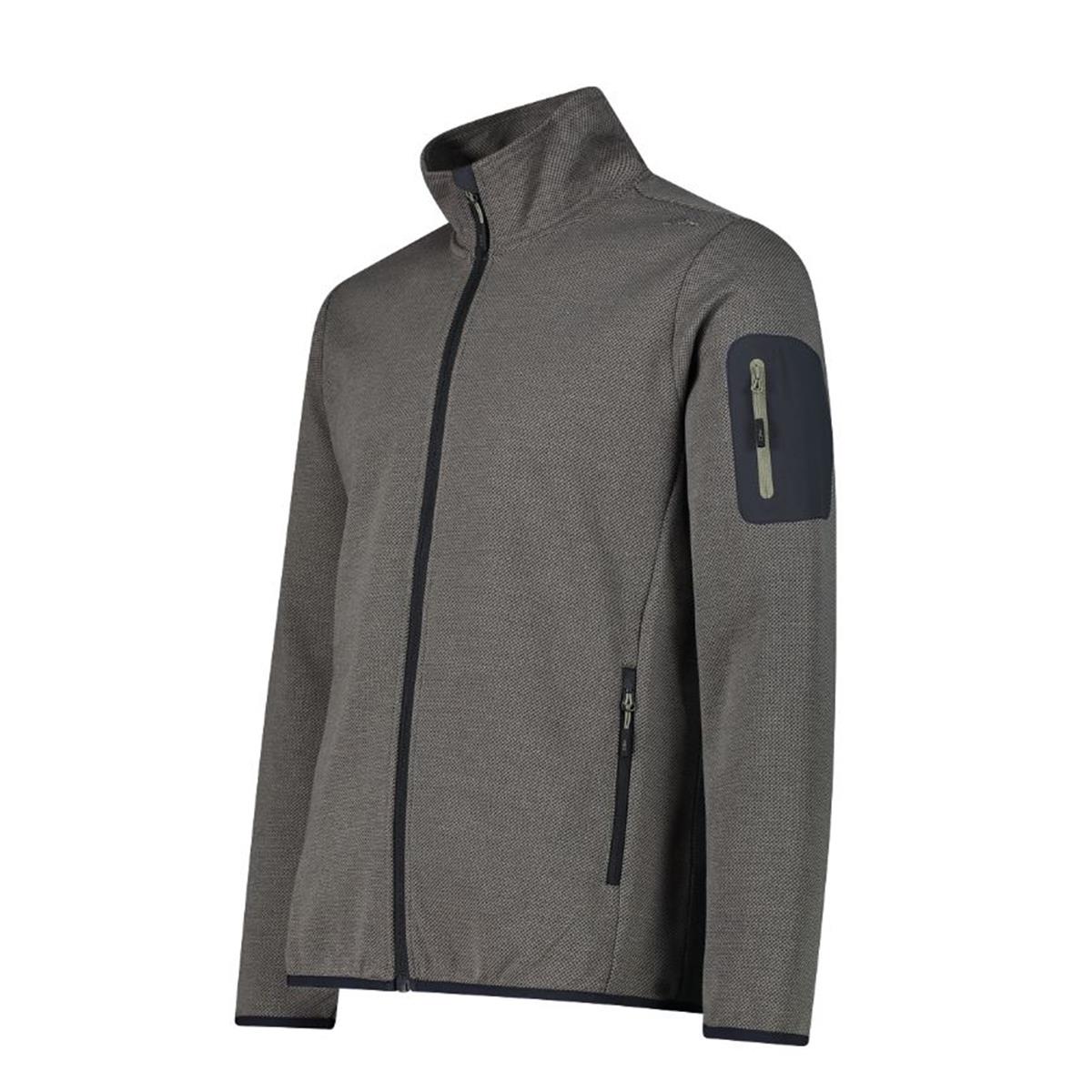 CMP Sport Man Knit-Tech-Fleece Jacket sage anthracite, image 3 of 8