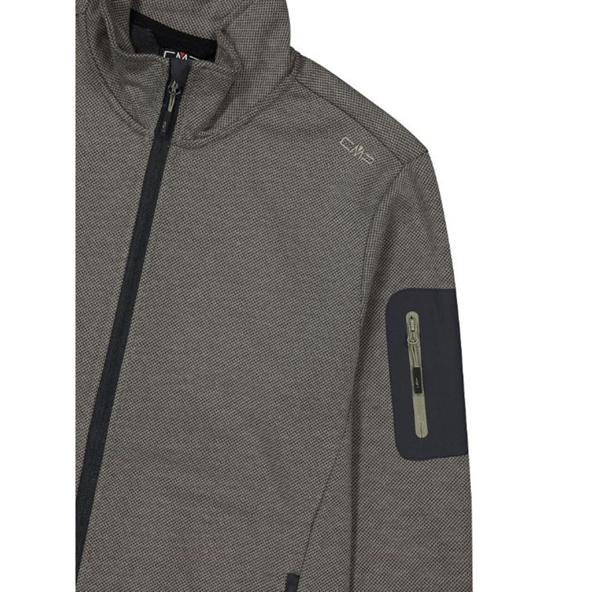 CMP Sport Man Knit-Tech-Fleece Jacket sage anthracite, image 5 of 8