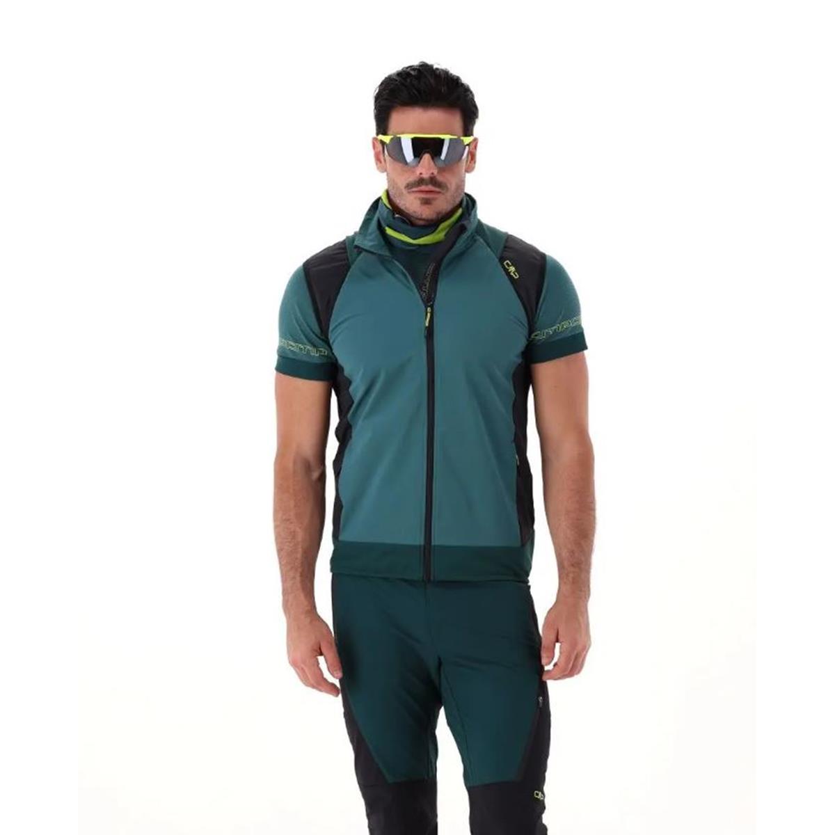 CMP Man Hybrid Jacket with detachable sleeves pacific