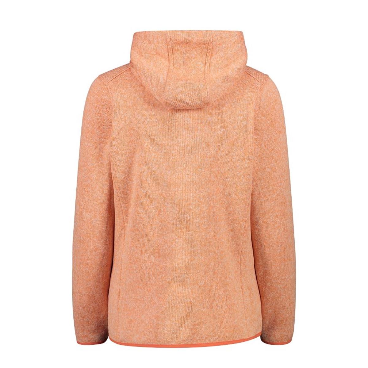 CMP Sport Woman Knit-Tech Fix Hood Jacket salmone tangerine