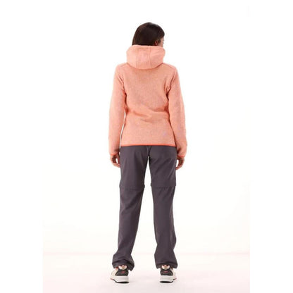 CMP Sport Woman Knit-Tech Fix Hood Jacket salmone tangerine