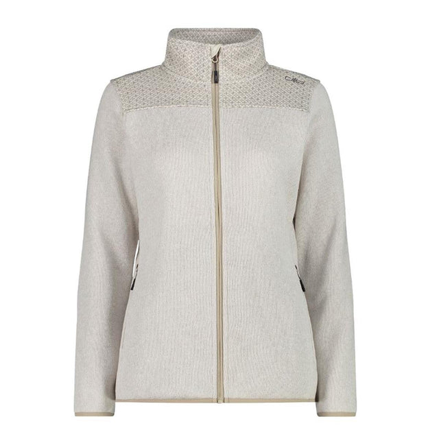 CMP Sport Woman Knit-Tech Jacket vaniglia sabbia