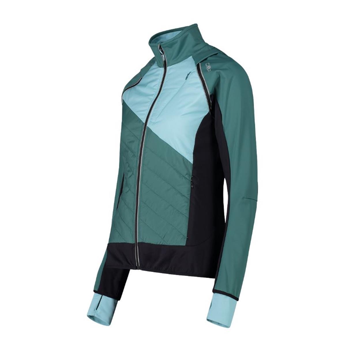 CMP Sport Woman Hybride Jacket with detachable Sleeve agave