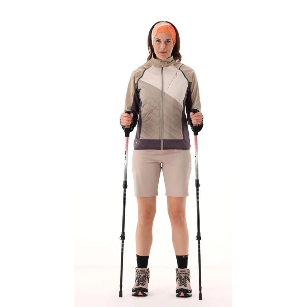 CMP Sport Woman Hybride Jacket with detachable Sleeve agave