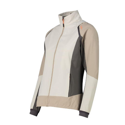 CMP Sport Woman Hybride Jacket with detachable Sleeve vaniglia