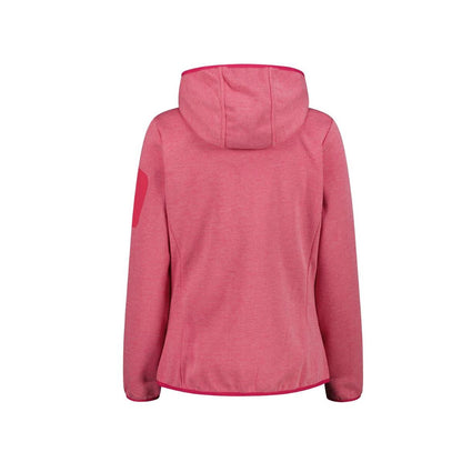 CMP Woman Jacket Fix Hood magenta bianco Damen Fleecejacke