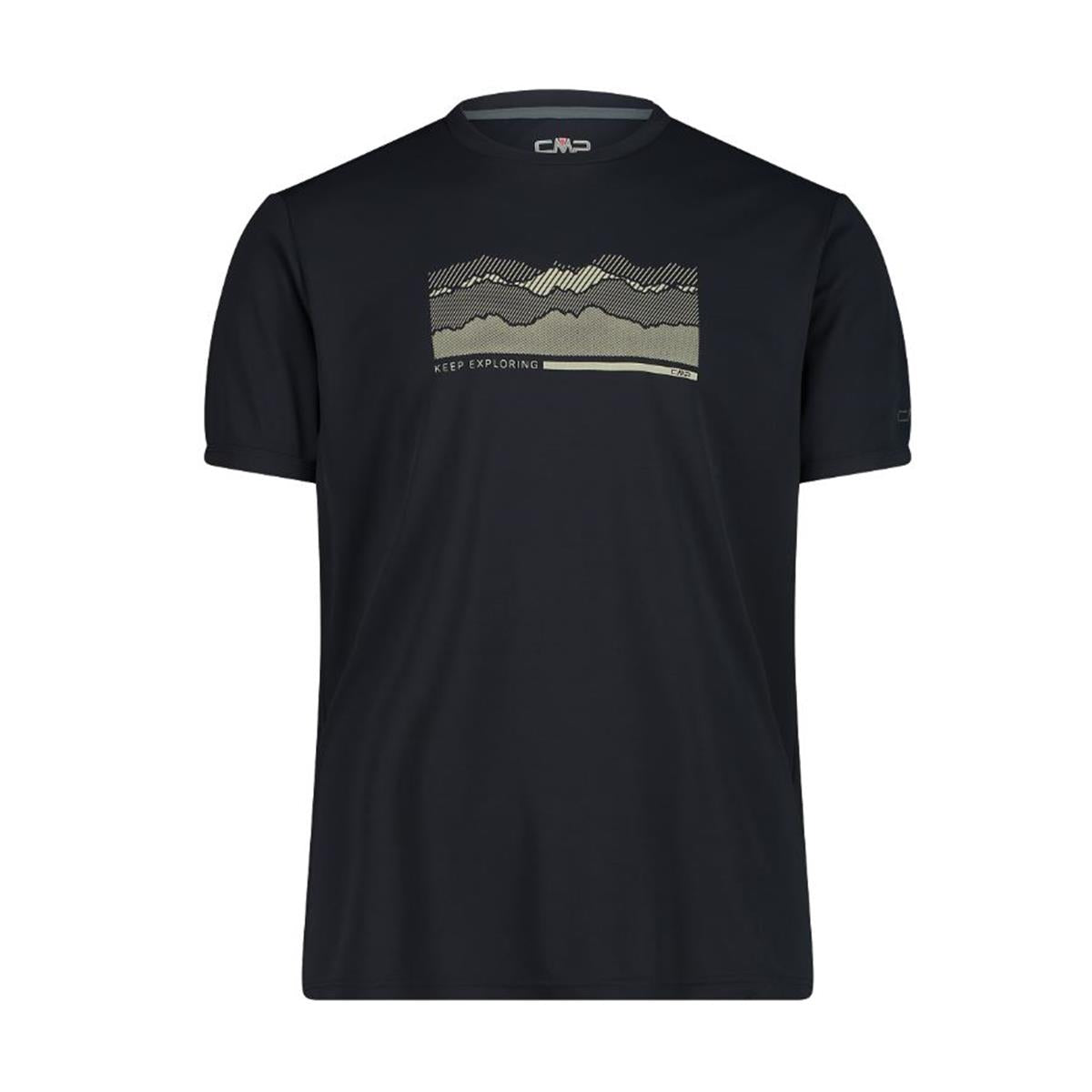 CMP Sport Man Piqué T-Shirt mit Print anthracite graffite