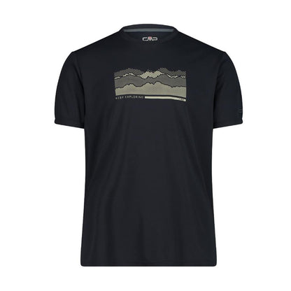 CMP Sport Man Piqué T-Shirt mit Print anthracite graffite