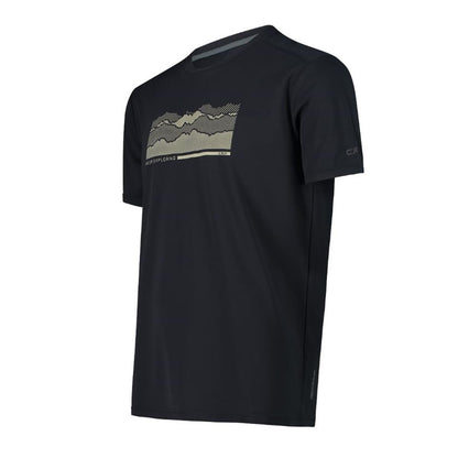 CMP Sport Man Piqué T-Shirt mit Print anthracite graffite