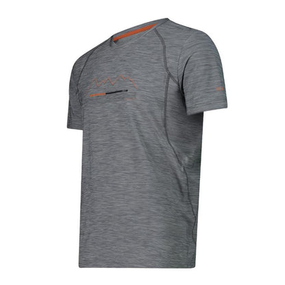 CMP Sport Man Stretch T-Shirt graffite mel. ruggine