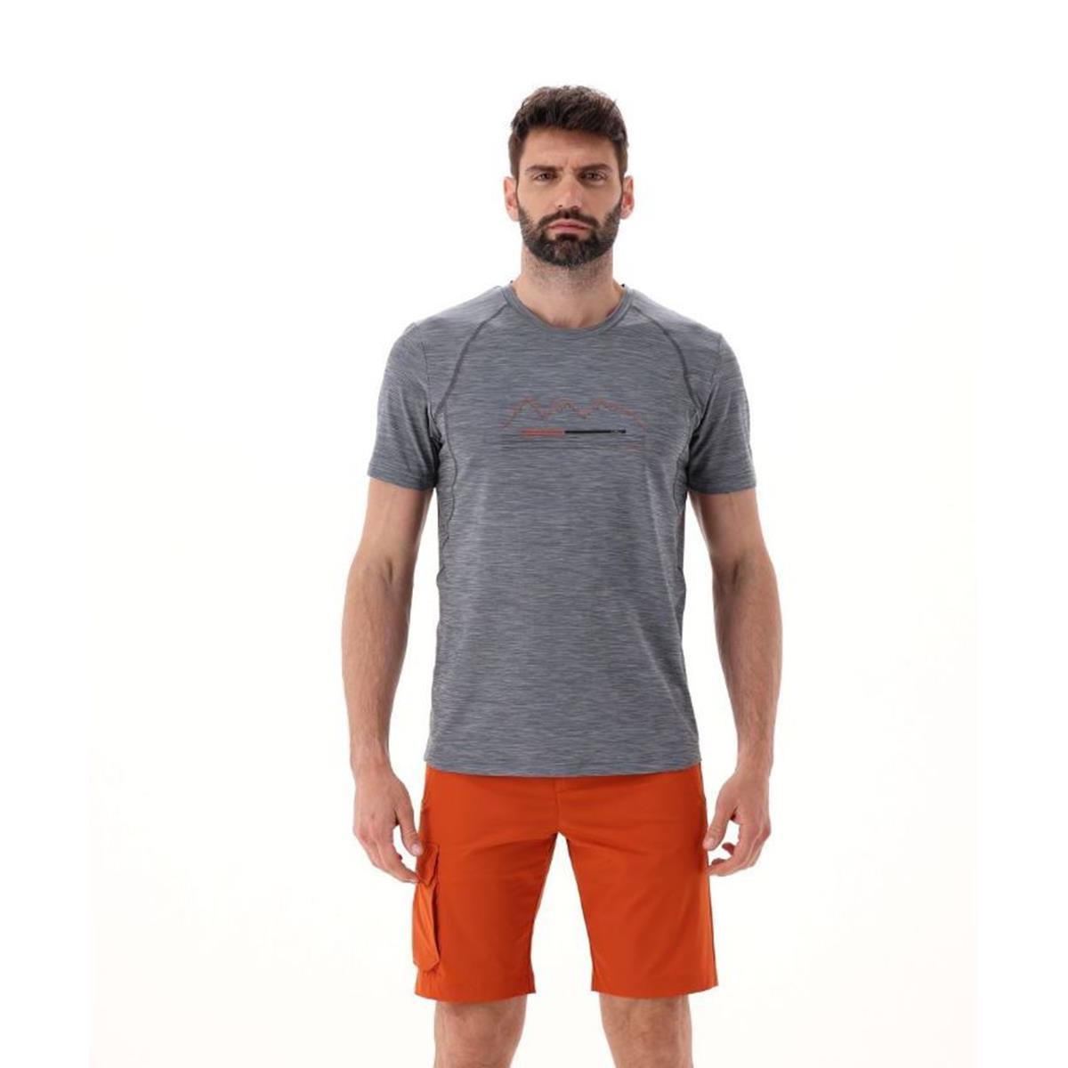 CMP Sport Man Stretch T-Shirt graffite mel. ruggine
