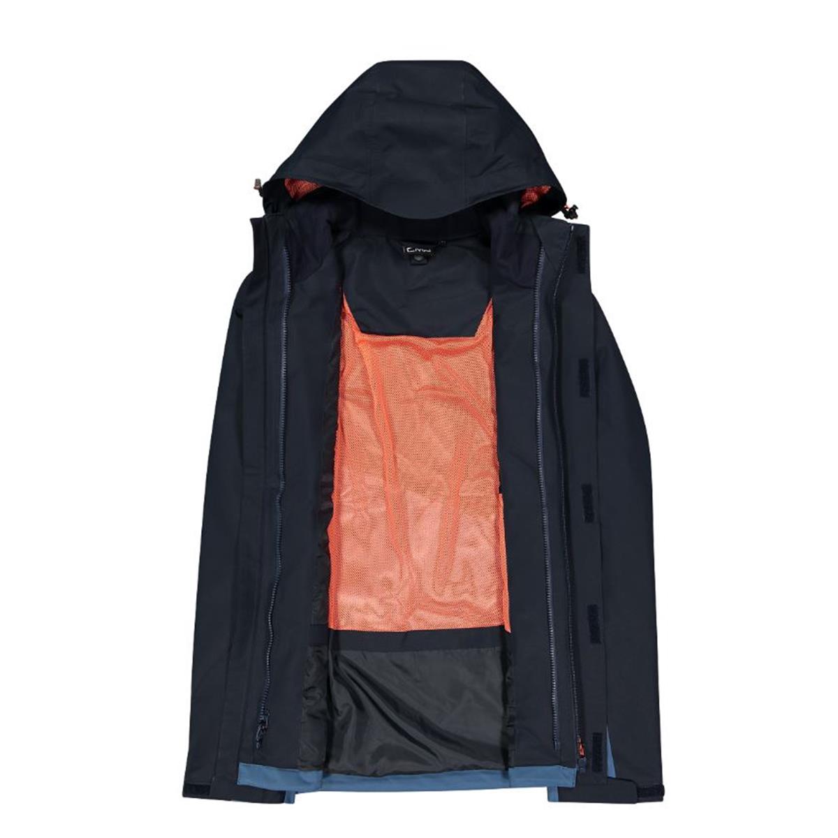 CMP Sport Man Jacket Zip Hood detachable Innenfleece Jacket black blue, Bild 7 von 9