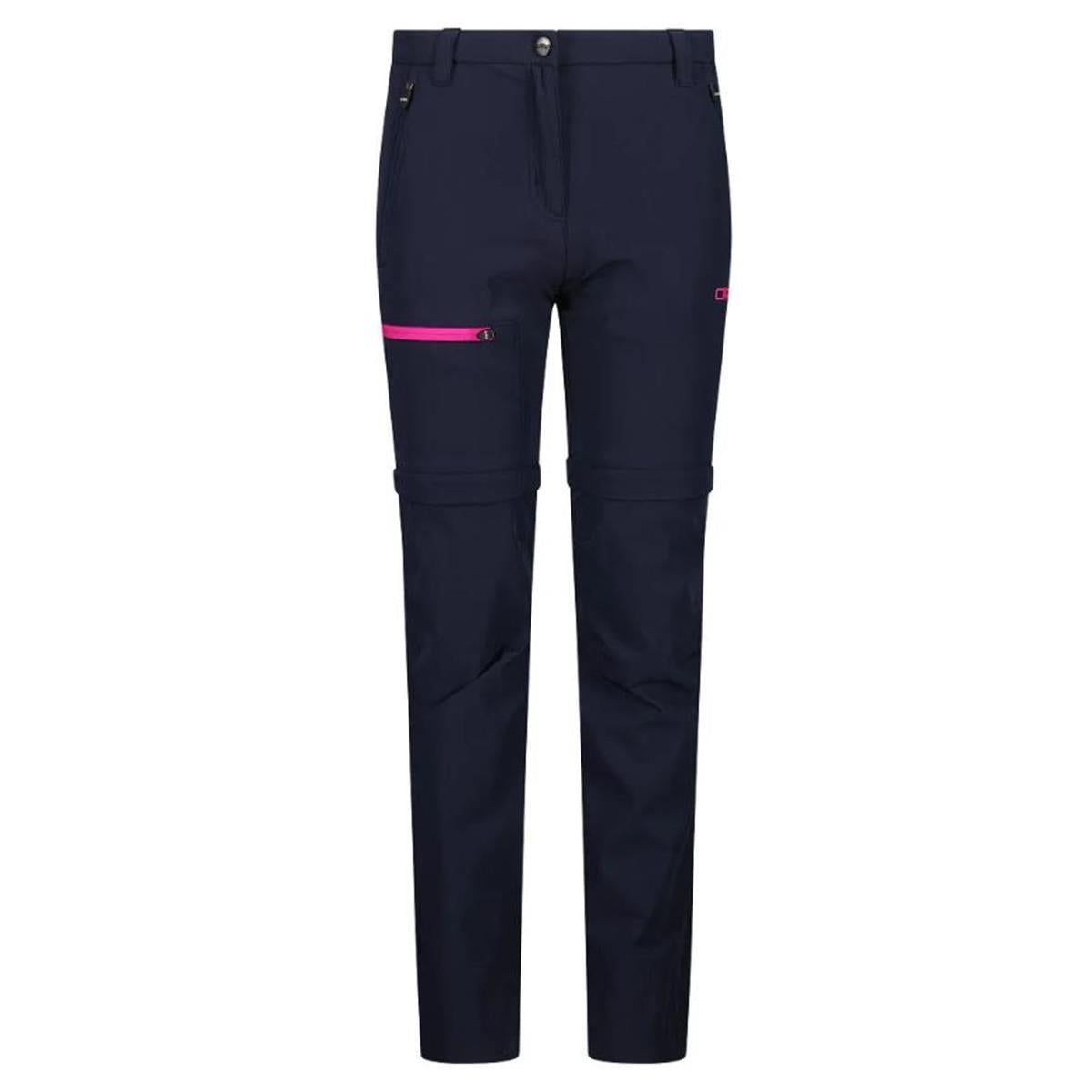 CMP Sport Kid Girl Zip-Off Trekking Pant black blue