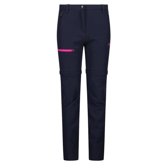 CMP Sport Kid Girl Zip-Off Trekking Pant black blue