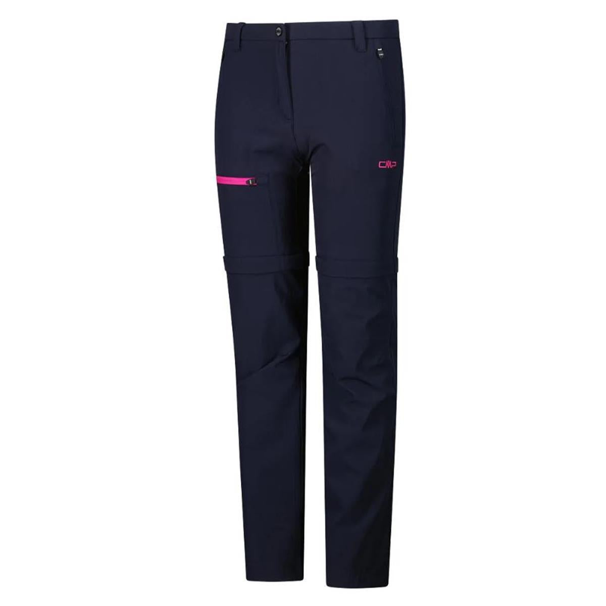 CMP Sport Kid Girl Zip-Off Trekking Pant black blue