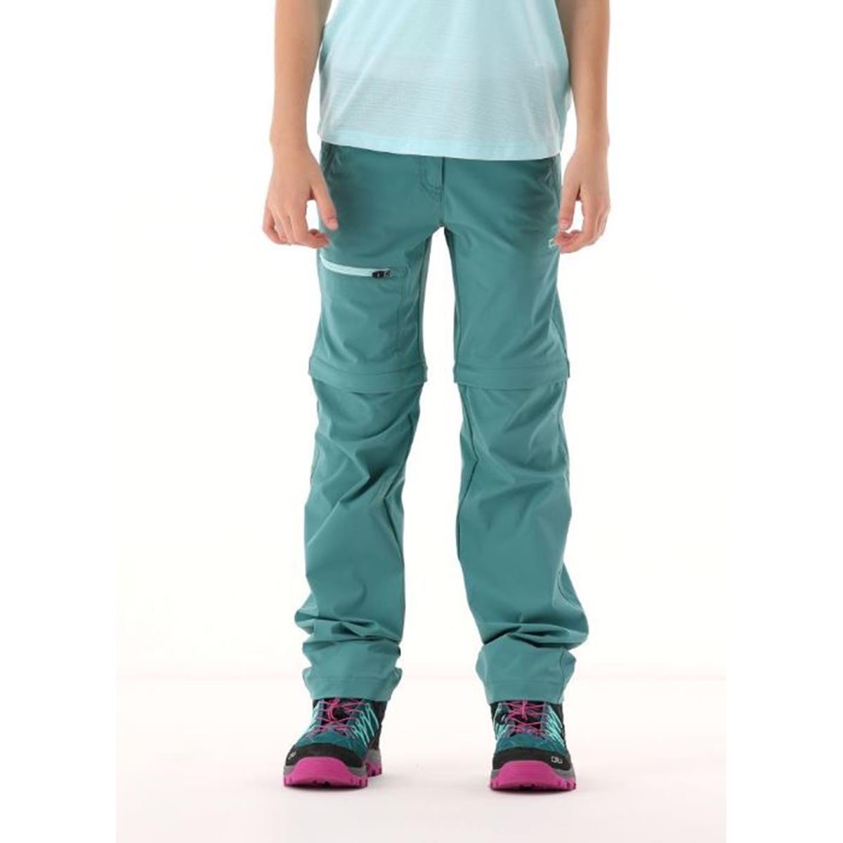 CMP Sport Kid Girl Zip-Off Trekking Pant black blue