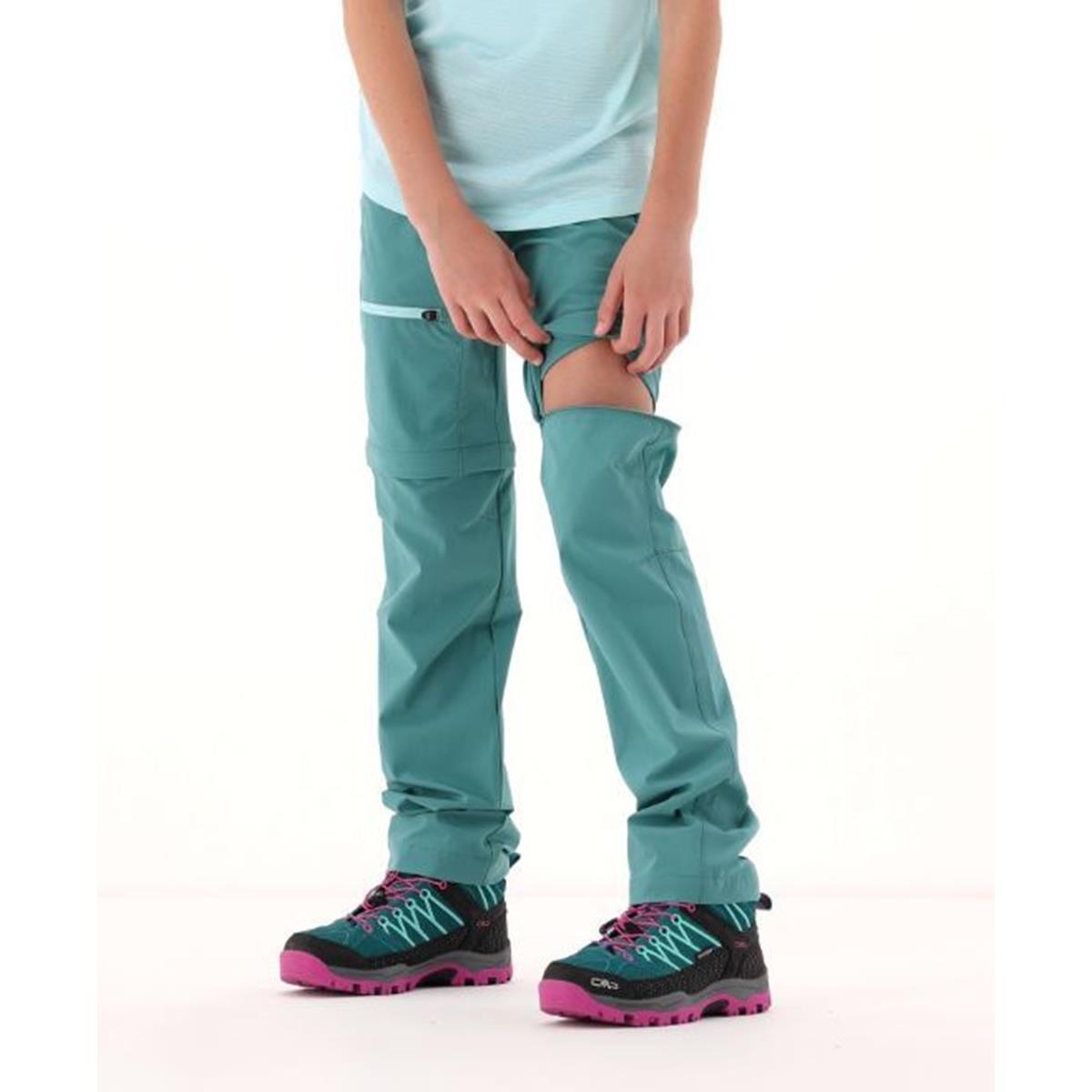 CMP Sport Kid Girl Zip-Off Trekking Pant black blue