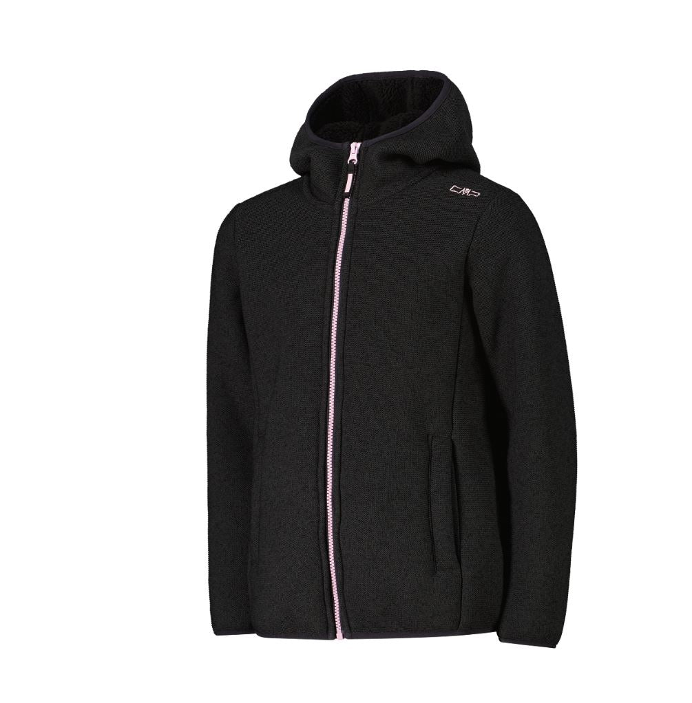 Girl Jacket Fix Hood carbone mel., image 5 of 6