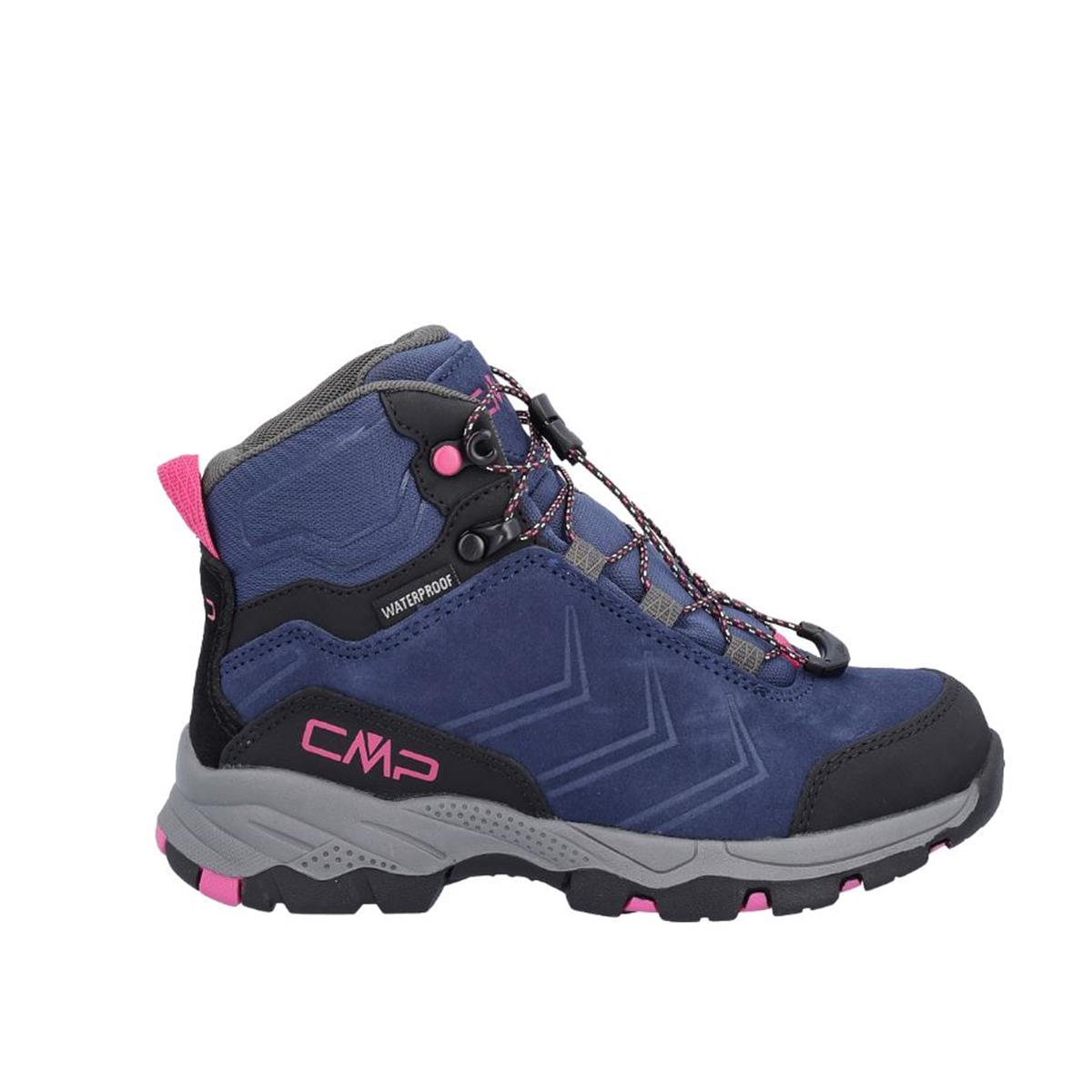 CMP Kids Melnick Mid Trekking WP blue fuxia (Größe 38 bis 41)