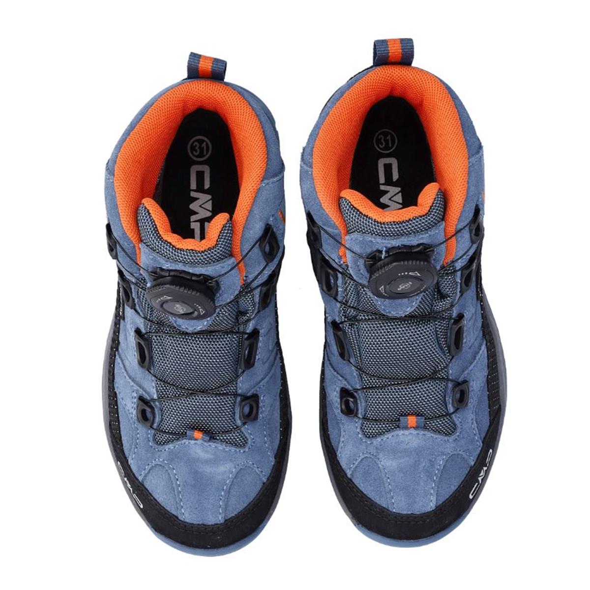 CMP Kids Kiruna Mid Fitgo bluestone arancio (Größe 30 bis 37)