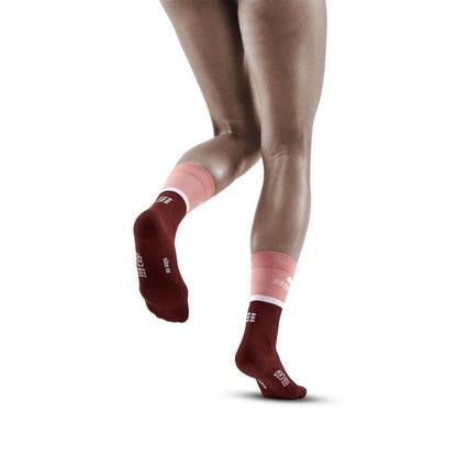 Bild 1 CEP the run compression mid cut socks women rose/dark red