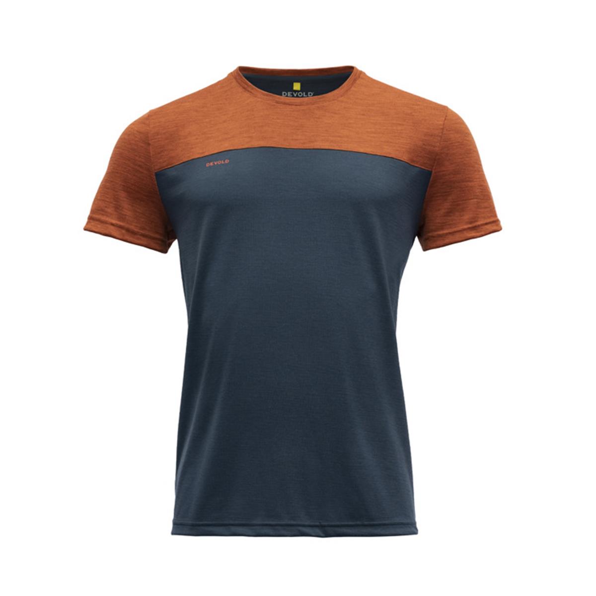 Devold Norang Merino 150 Tee Man brick melange/night