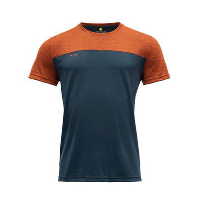 Devold Norang Merino 150 Tee Man brick melange/night