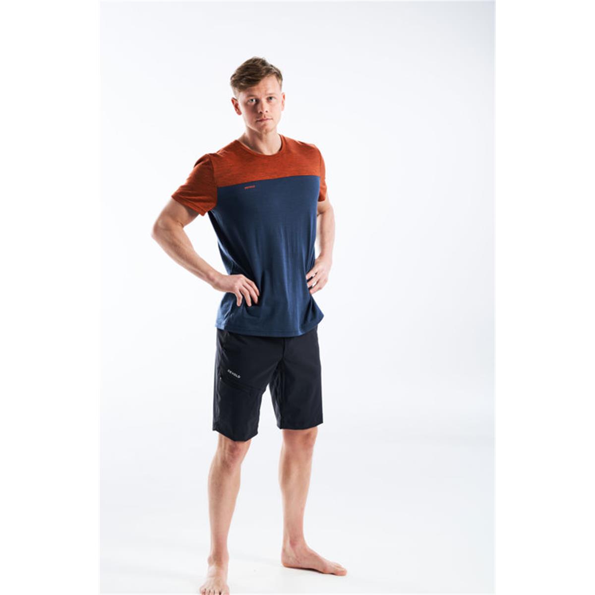 Devold Norang Merino 150 Tee Man brick melange/night