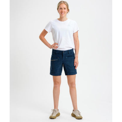 E11 Apres Cord Shorts insignia blue Damen