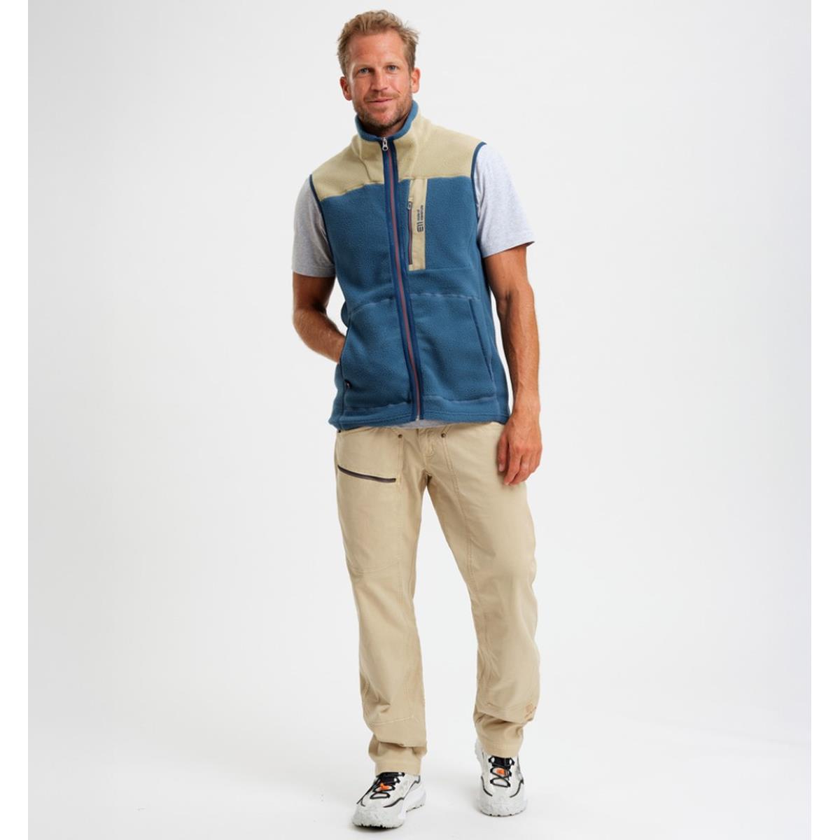 E11 Canyon Pile Fleece Vest indian blue Herren Weste