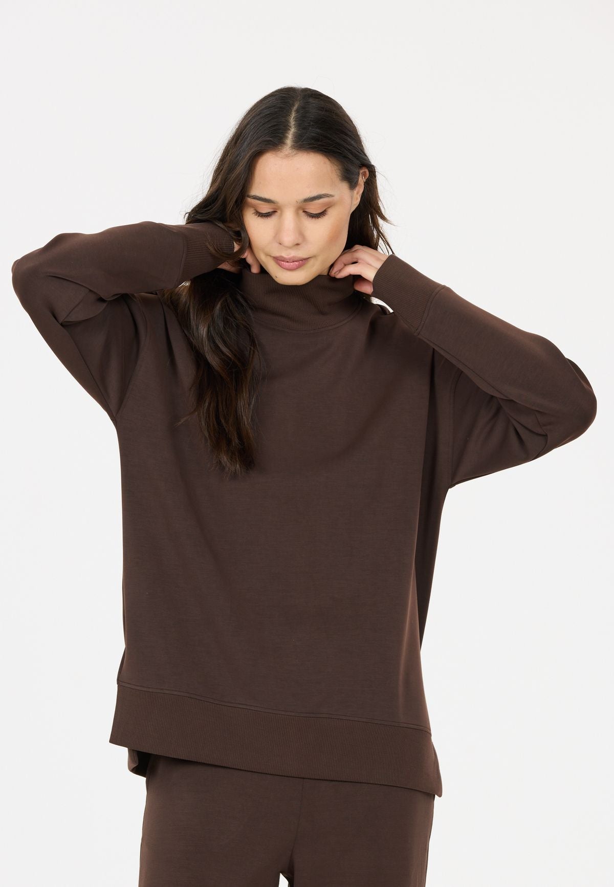 Athlecia Pullover Damen Yunes Turtle Neck chocolate torte, image 2 of 3