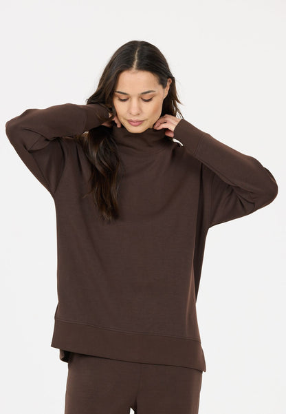 Athlecia Pullover Damen Yunes Turtle Neck chocolate torte