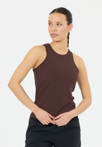 Athlecia Top Damen Tinashe W Halterneck Rib  chocolate torte