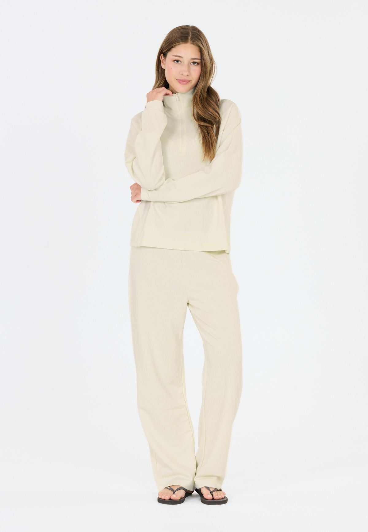 Athlecia Sweatshirt Damen Franye Half zip vaporous gray