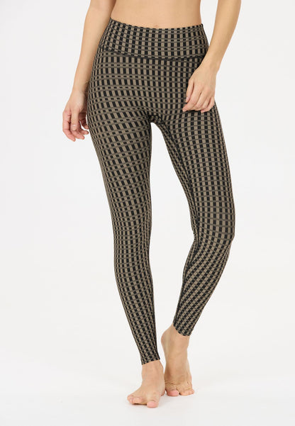 Athlecia Trainingshose Damen Fleurie  Printed Tights brown matrix