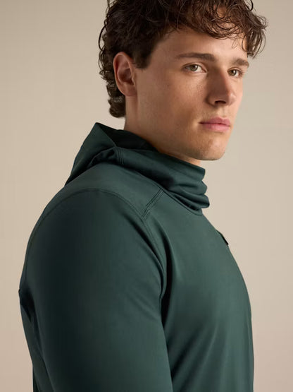 Rho LT Zip Neck M dark jade
